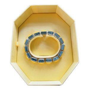 swarovski octagon mellinia bracelet yellow/white/ triple tone